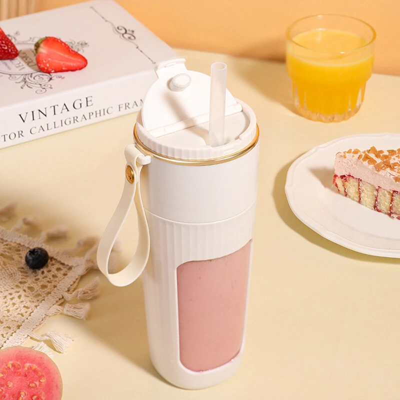 (image for) KONKA Mini Electric Fresh Juicer 10 Blades Powerful Crushed Ice Wireless Portable Blender Juice Extractor Bottle Smoothie Mixer