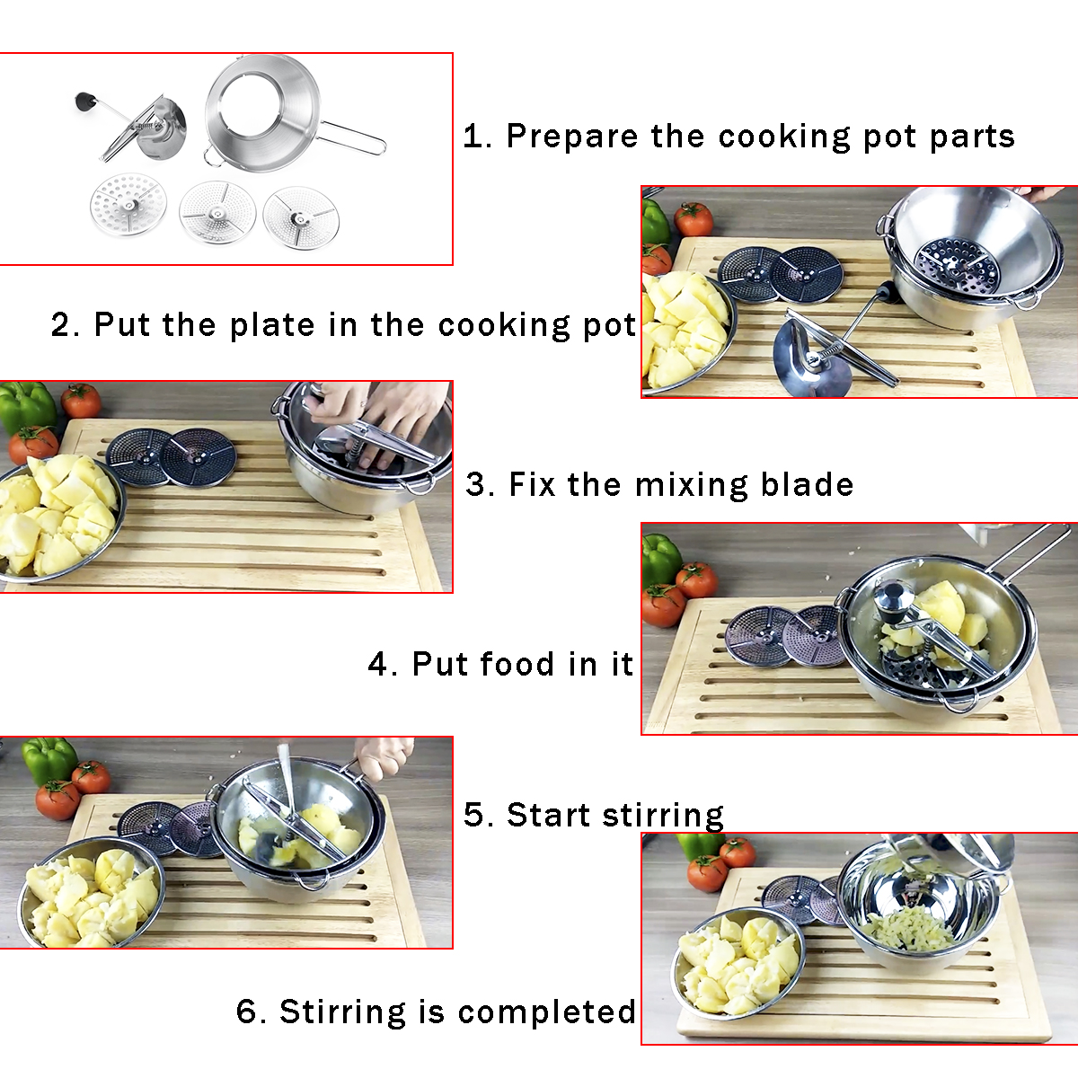 Stainless-Steel-Food-Mill-Metal-VegetableCarrotTomatoPotatoRice-Mixer-Maker-Cutter-1638809